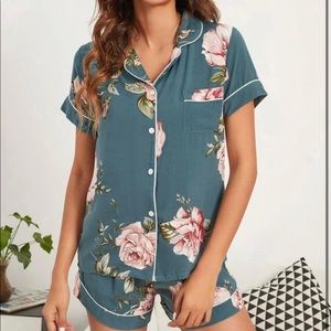 Floral cotton pajama set